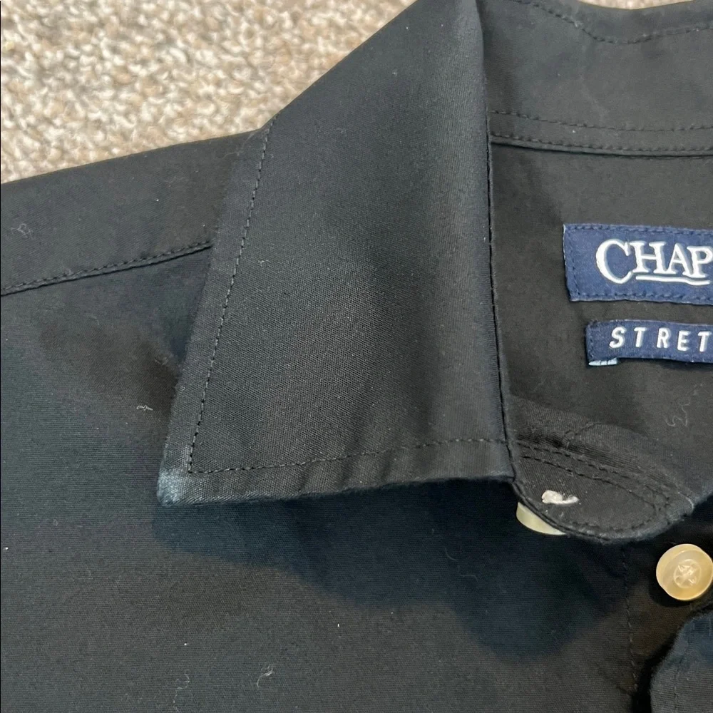 Chaps Boys Black Dress Shirt‎